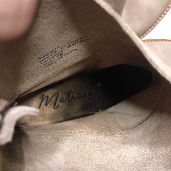 Free People X Matisse Shamus Slouch Suede Boots Wo's 9 Beige Tan Western Boho - Picture 8 of 8